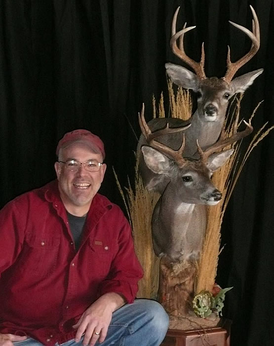 Dan French with deer Taxidermy